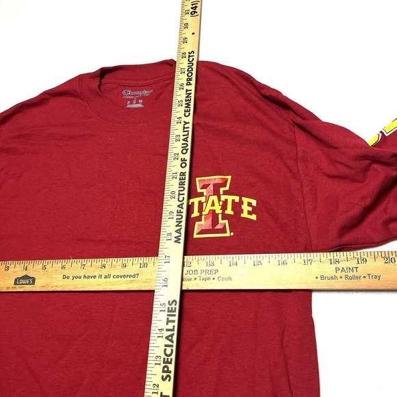 Iowa State Cyclones T-Shirt Champion Sports NCAA Long Sleeve Men's Small NWOT - Picture 7 of 10
